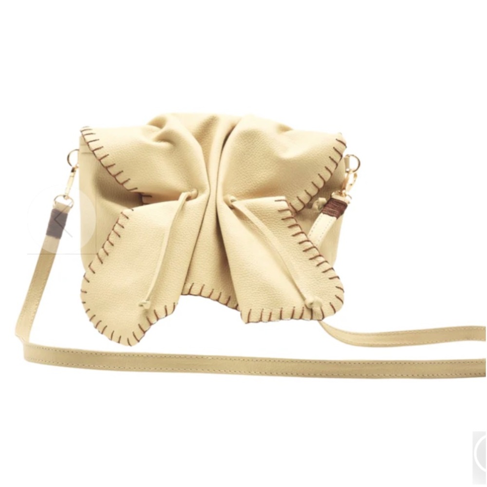 Carlos Falchi Tan Medium Butterfly Bag with Crystal Strap - Picture 2 of 14